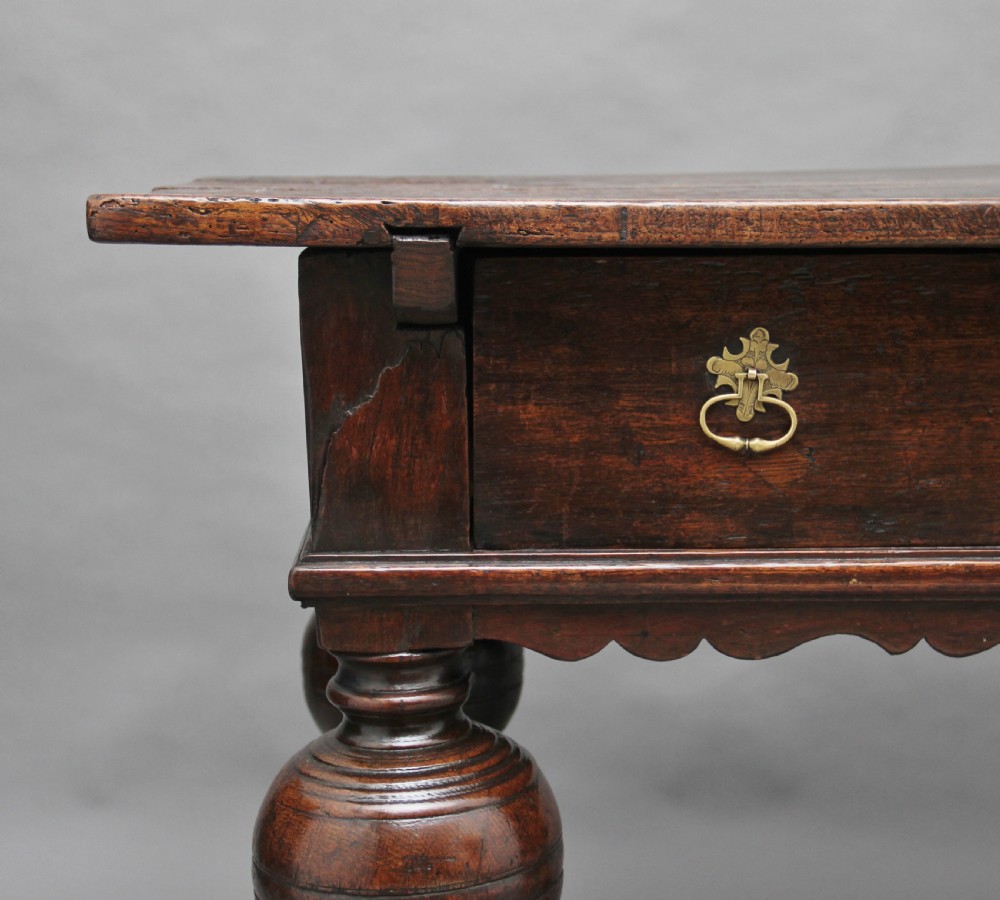 Early 18th Century oak center table View IX
