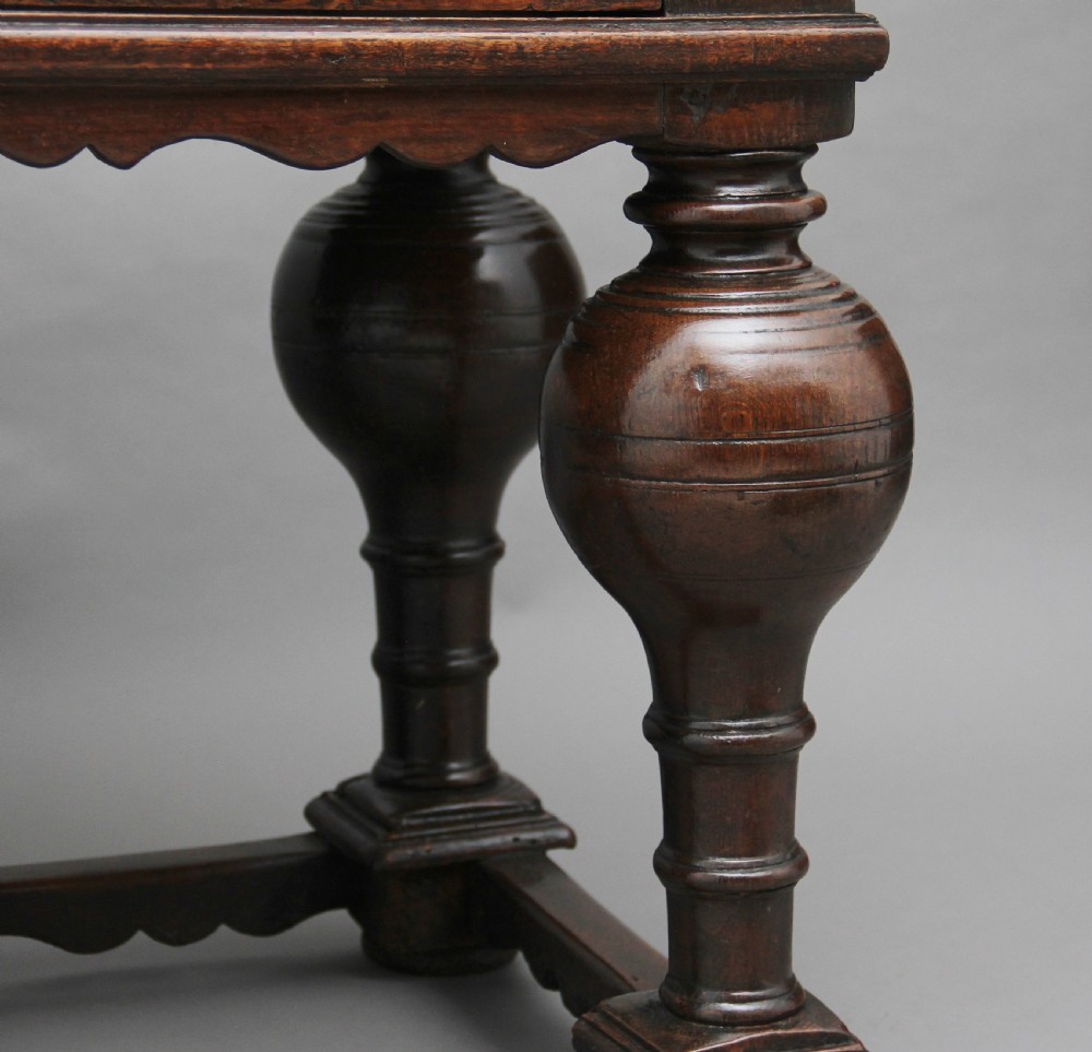 Early 18th Century oak center table View XI