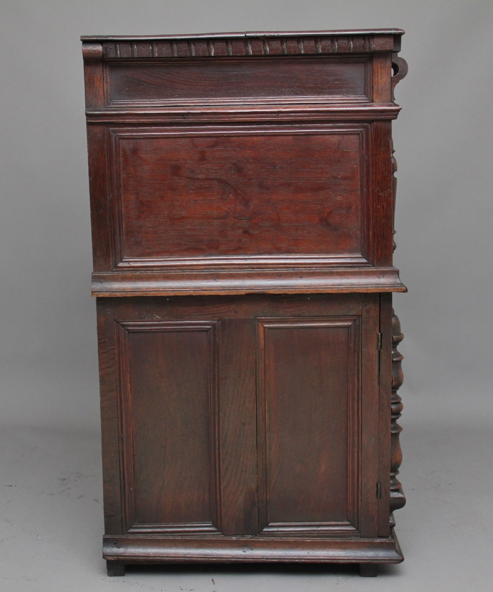 17th Century oak enclosed chest of drawers View V