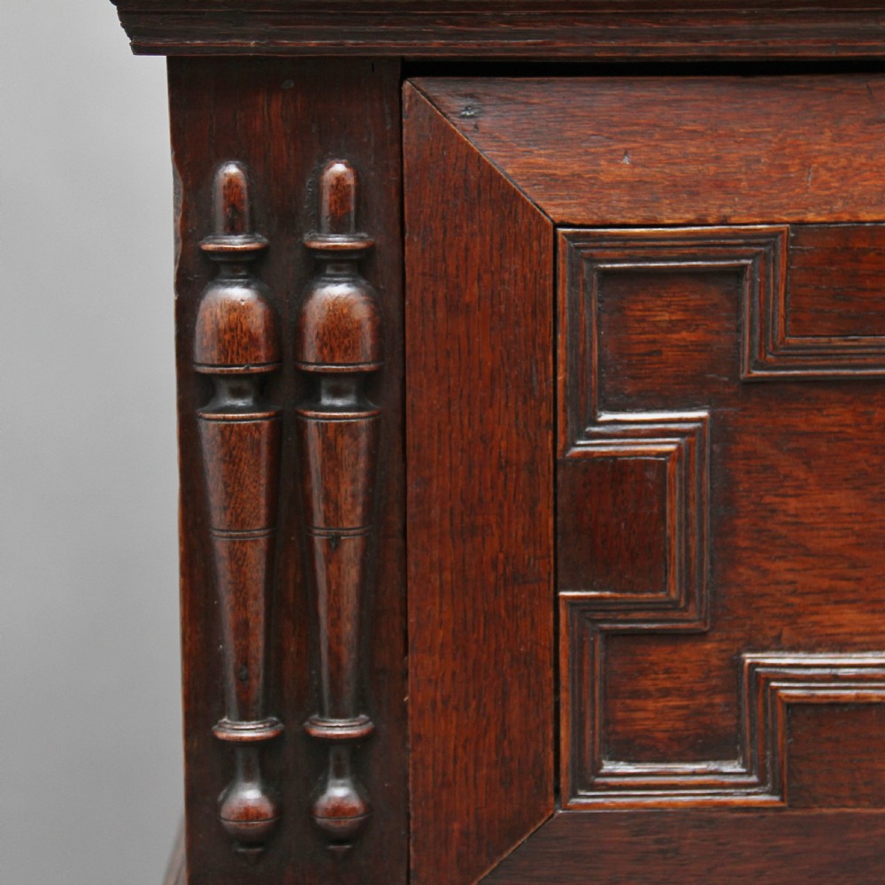 17th Century oak enclosed chest of drawers View XII