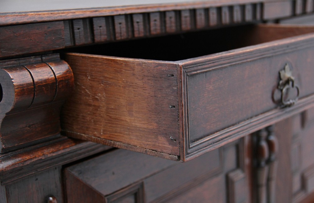 17th Century oak enclosed chest of drawers View XIII