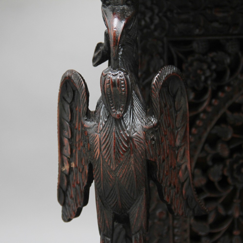 19th Century Anglo-Indian carved davenport View XXII