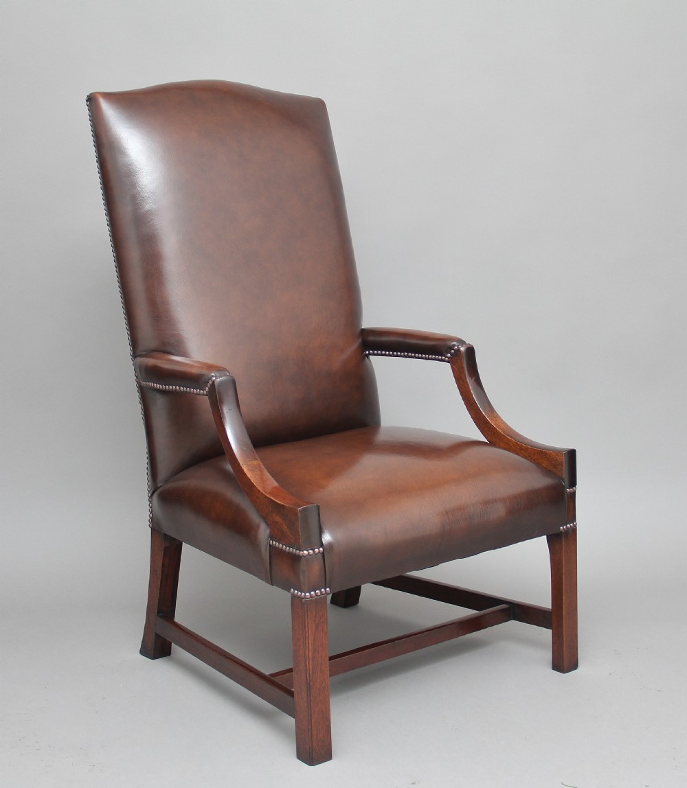 Early 20th Century mahogany library chair