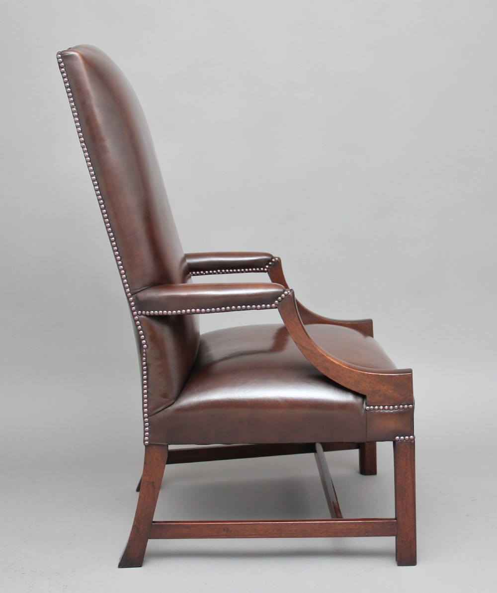 Early 20th Century mahogany library chair View II