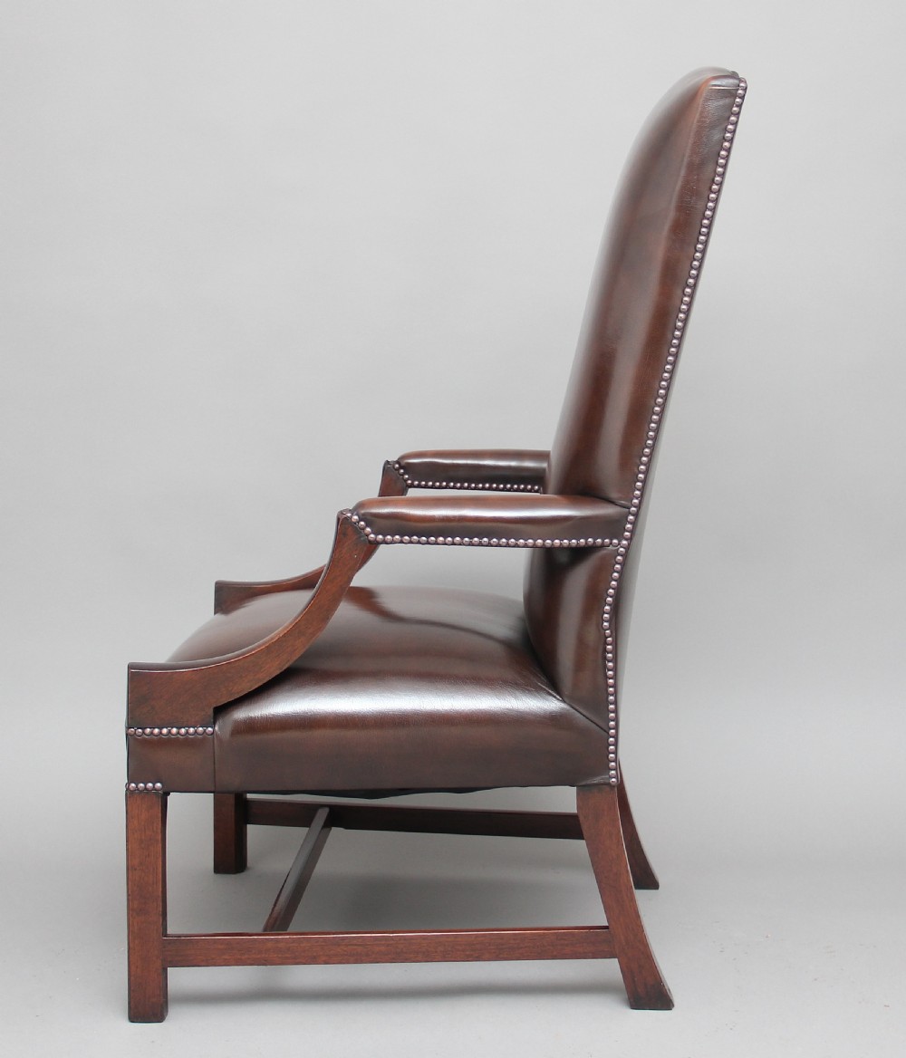 Early 20th Century mahogany library chair View IV