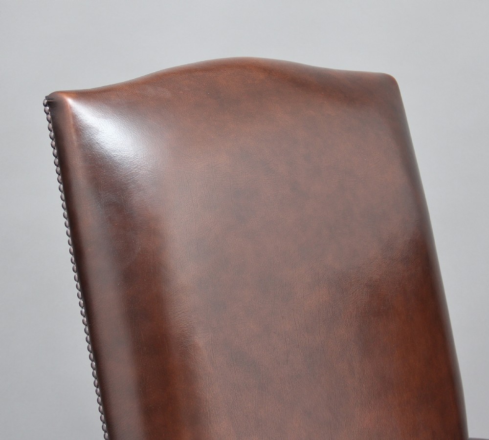 Early 20th Century mahogany library chair View VII