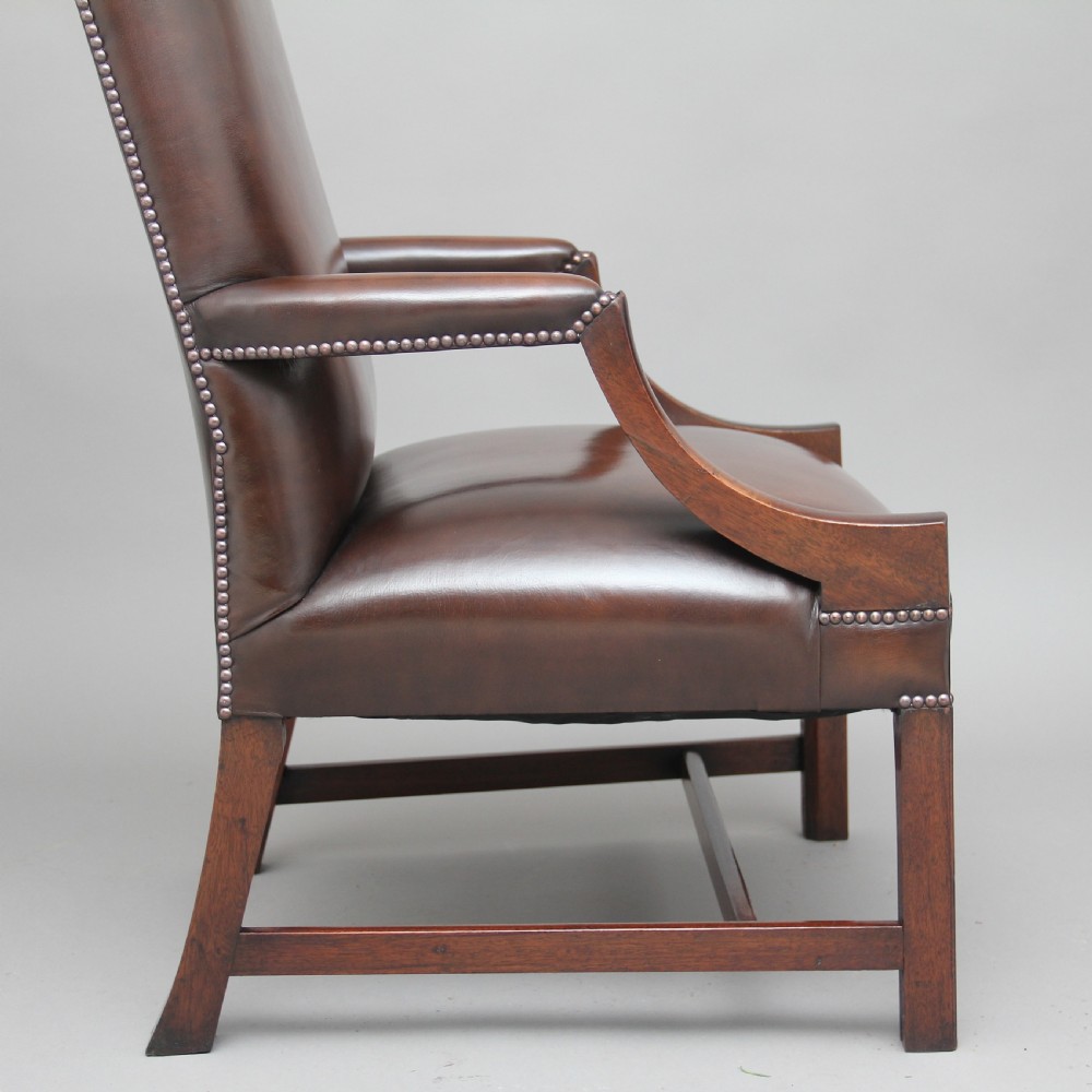 Early 20th Century mahogany library chair View VIII