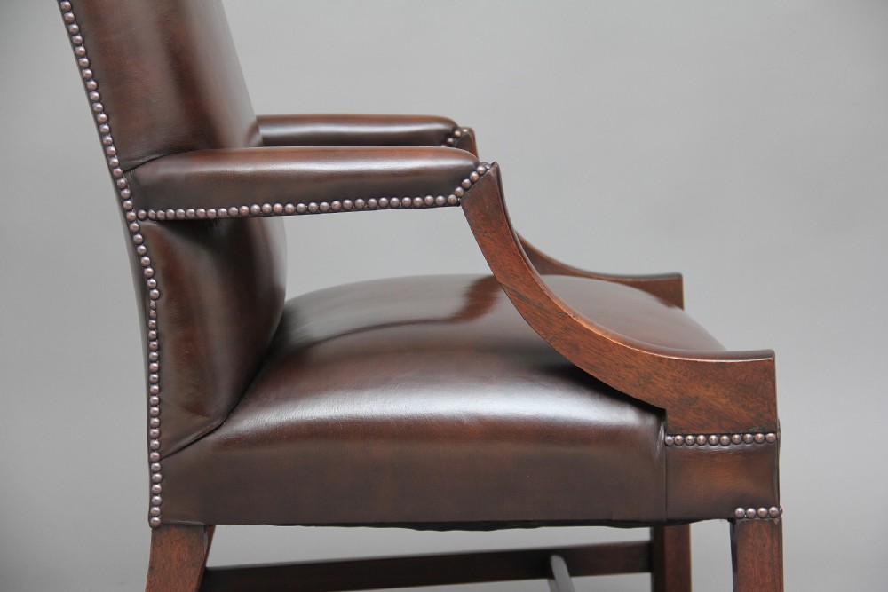 Early 20th Century mahogany library chair View IX