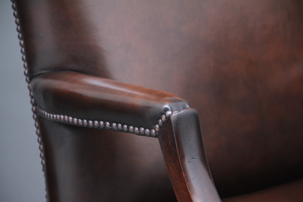 Early 20th Century mahogany library chair View X
