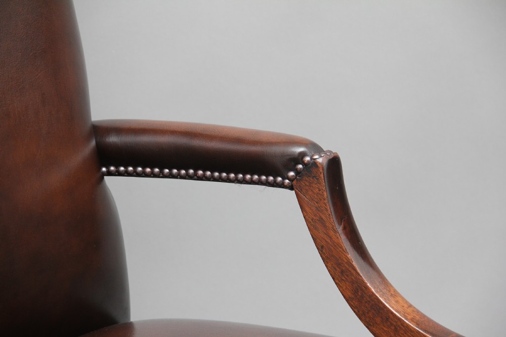 Early 20th Century mahogany library chair View XI