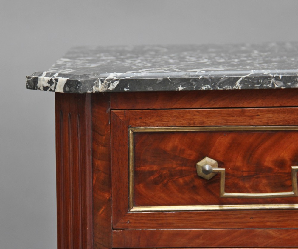 19th Century mahogany and marble top chest View III