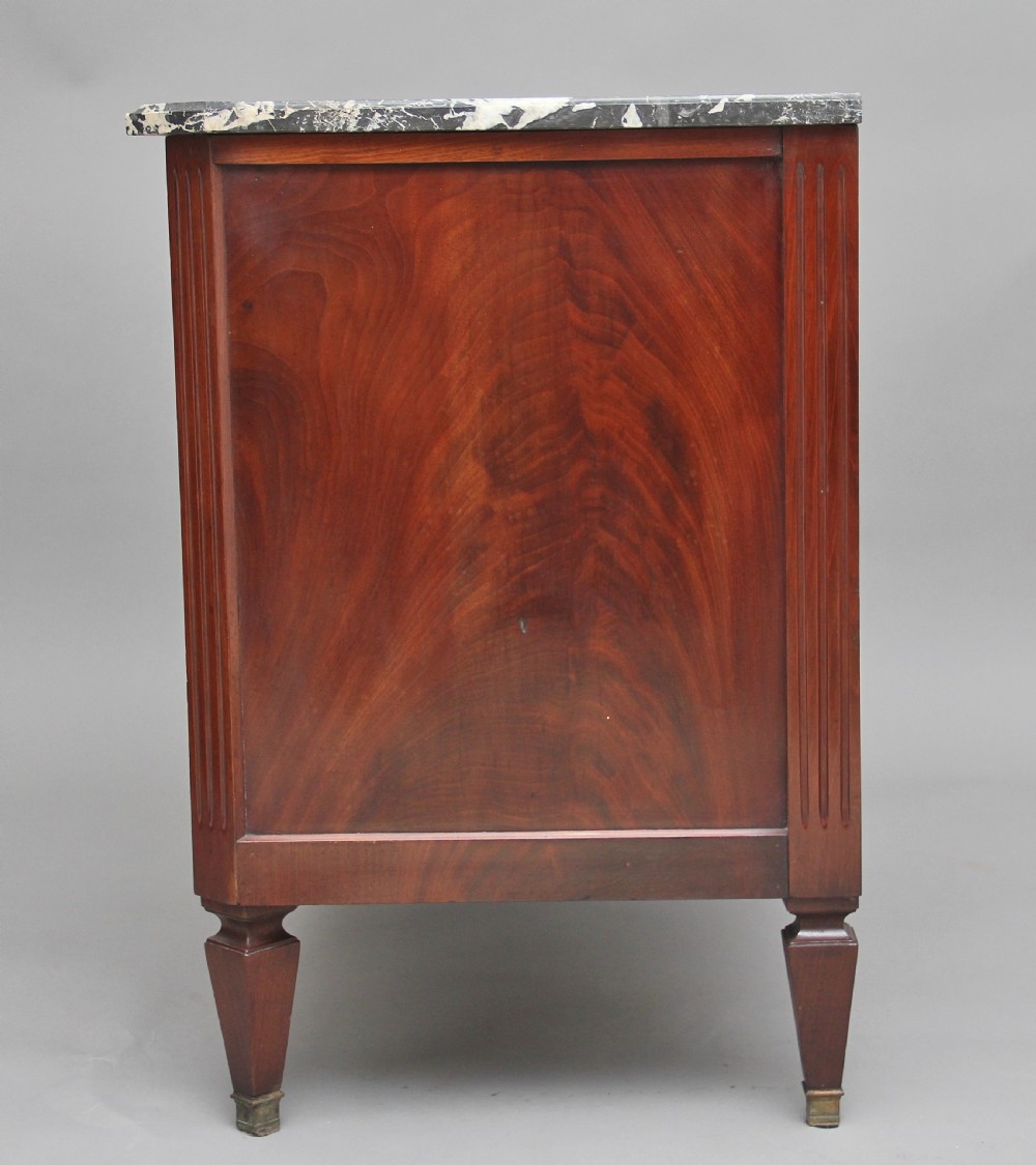19th Century mahogany and marble top chest View IX