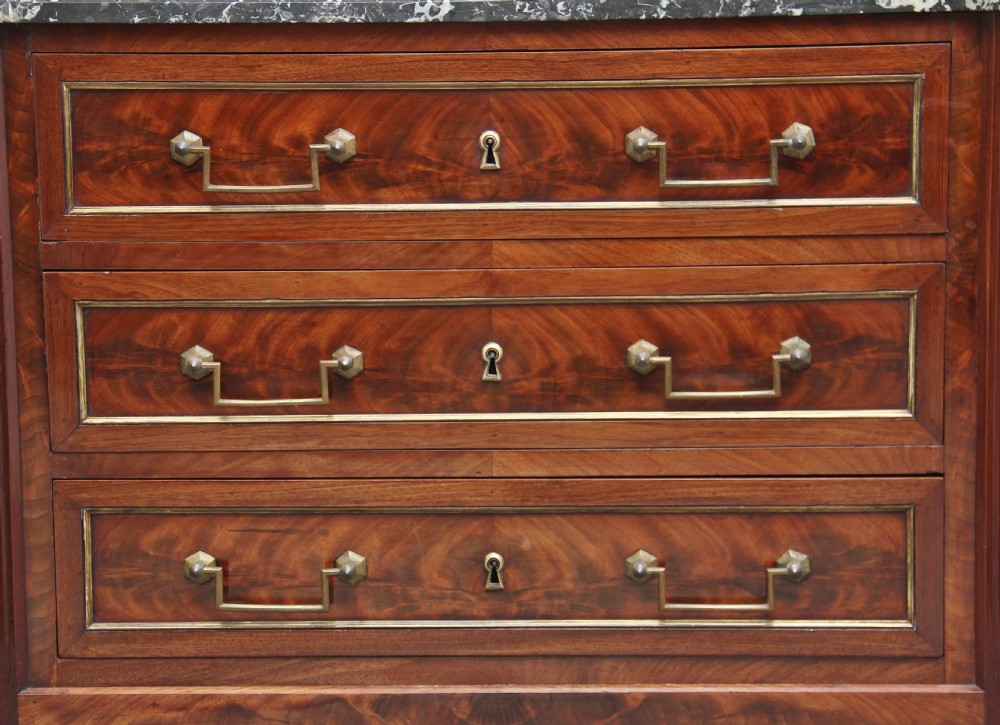 19th Century mahogany and marble top chest View X