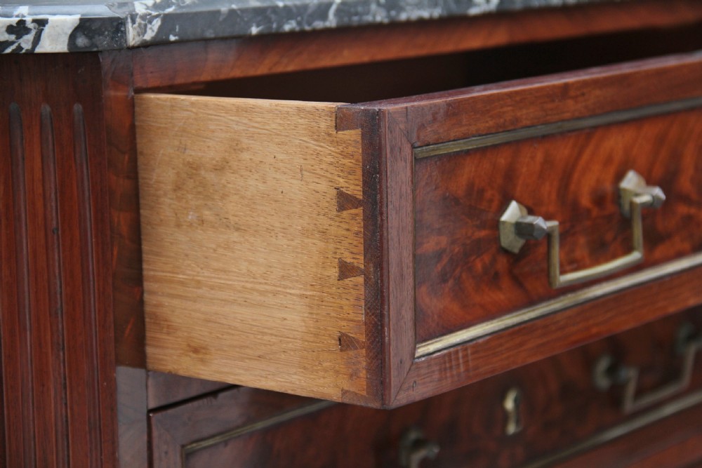 19th Century mahogany and marble top chest View XI