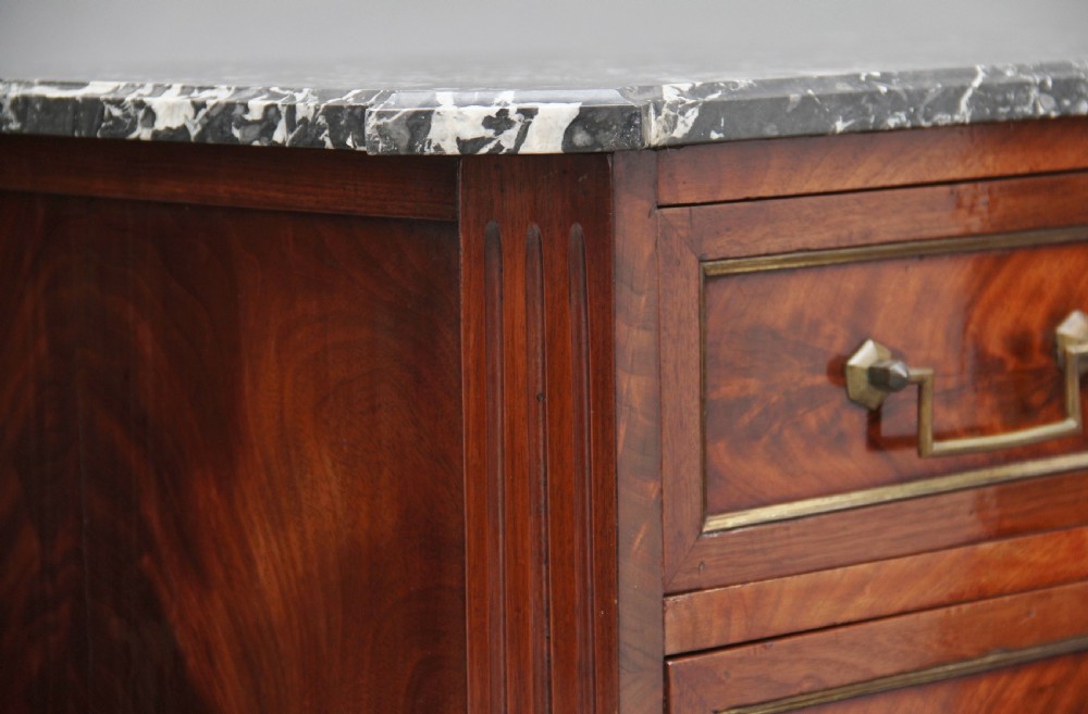 19th Century mahogany and marble top chest View XII