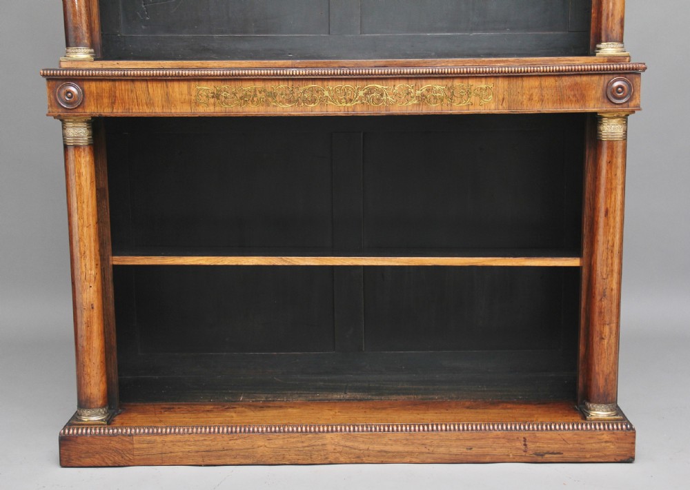 Early 19th Century rosewood and brass inlaid bookcase View III