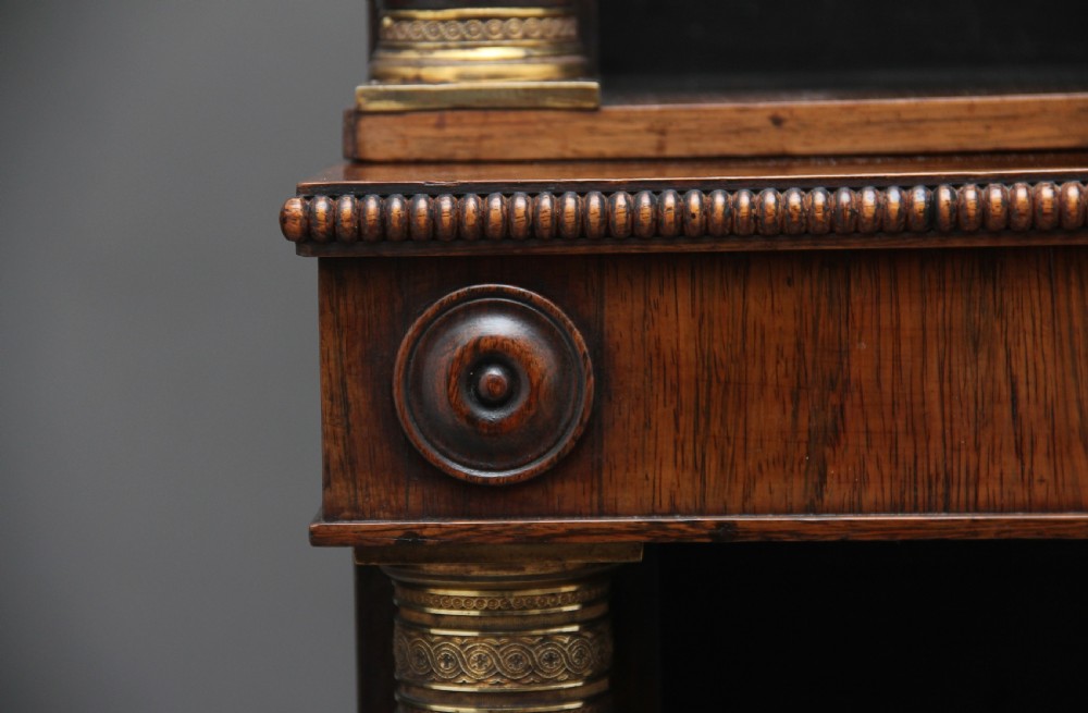 Early 19th Century rosewood and brass inlaid bookcase View XV