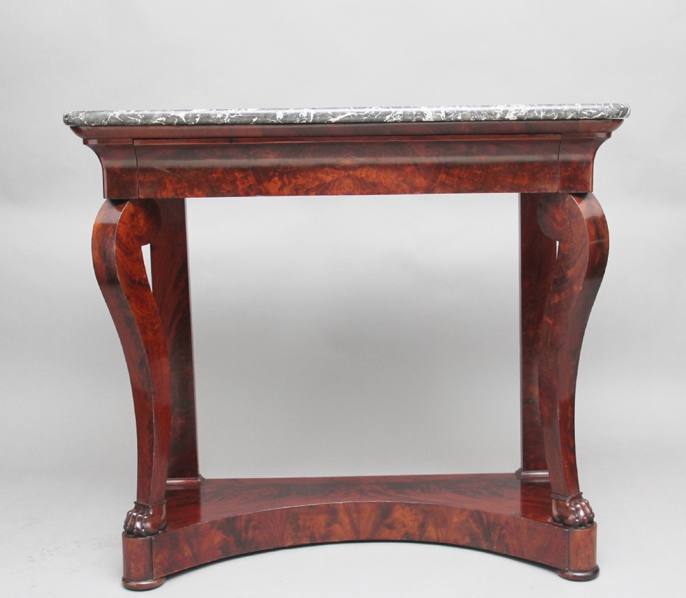 Early 19th Century mahogany and marble top console table
