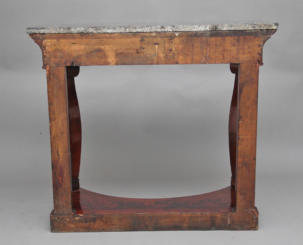 Early 19th Century mahogany and marble top console table View V