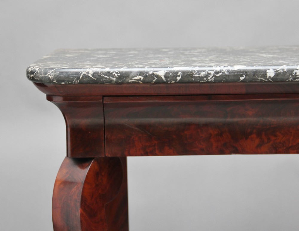 Early 19th Century mahogany and marble top console table View VIII