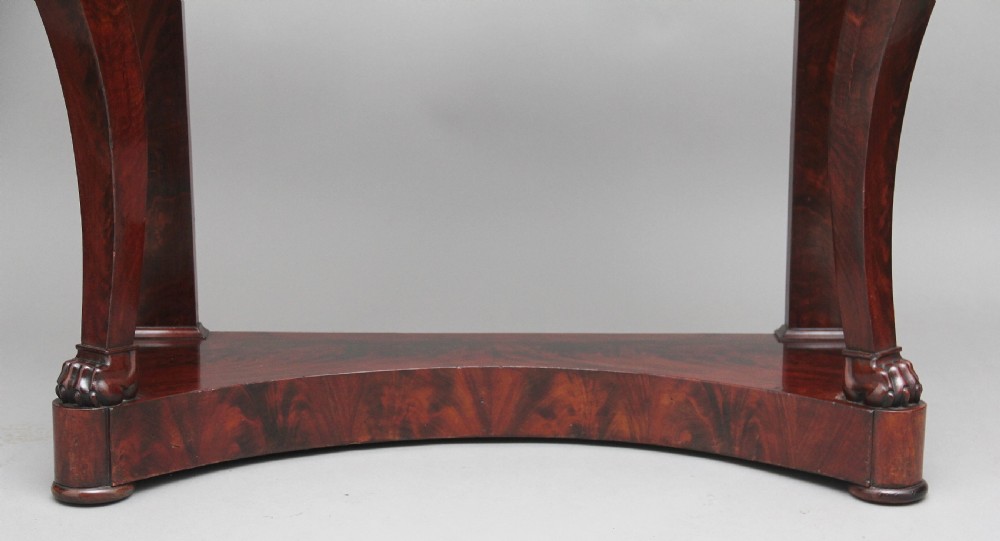 Early 19th Century mahogany and marble top console table View XII