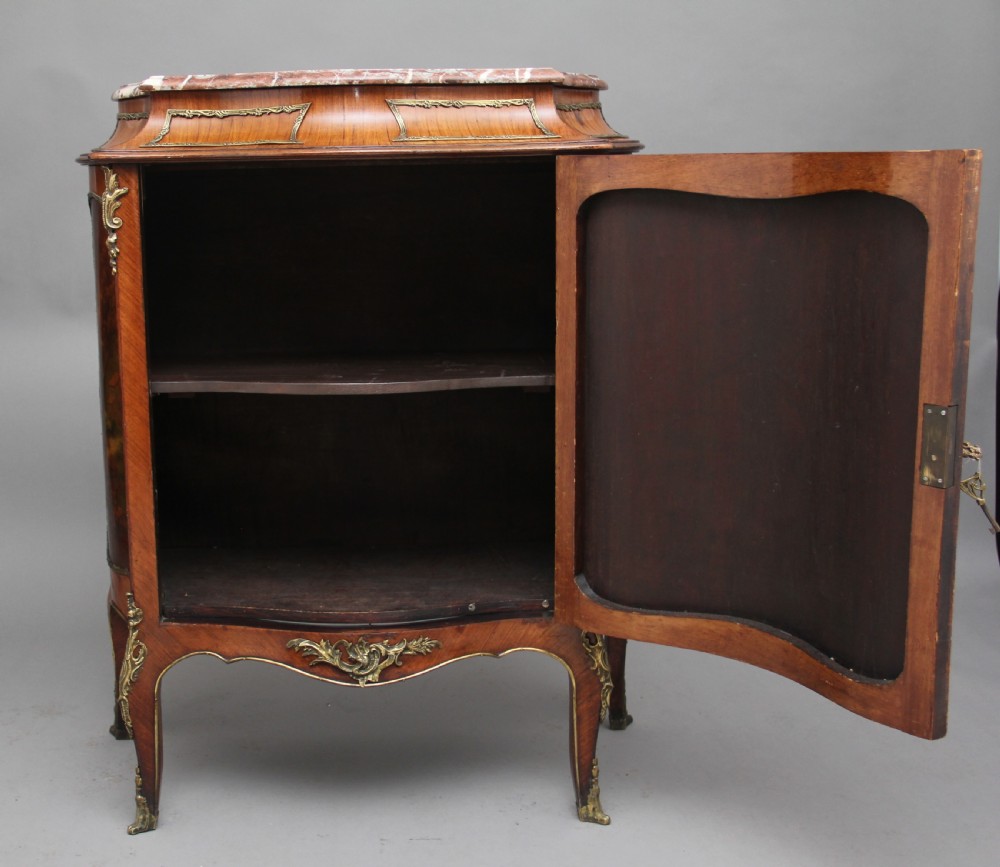 19th Century French Kingwood and brass mounted cabinet View II