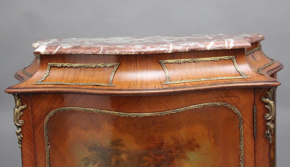 19th Century French Kingwood and brass mounted cabinet View V