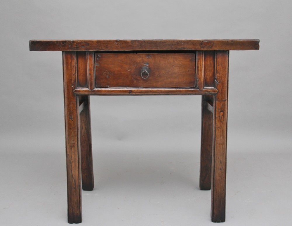 19th Century Chinese elm side table