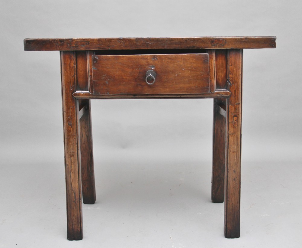19th Century Chinese elm side table View II