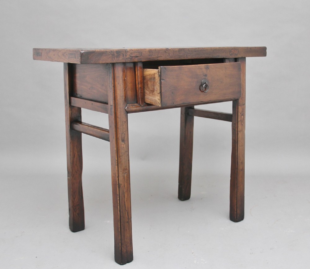 19th Century Chinese elm side table View V