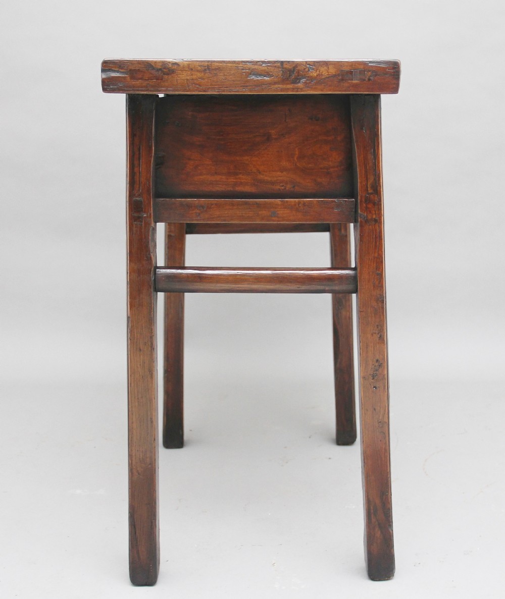 19th Century Chinese elm side table View VIII