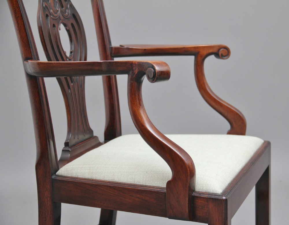 Pair of early 20th Chippendale style armchairs View VI