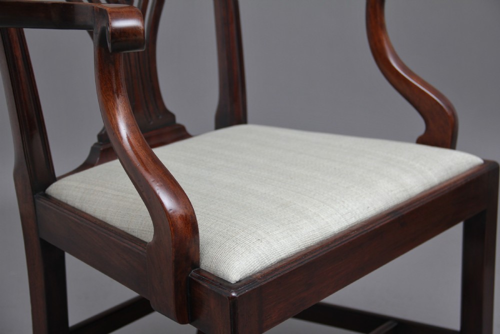 Pair of early 20th Chippendale style armchairs View VII