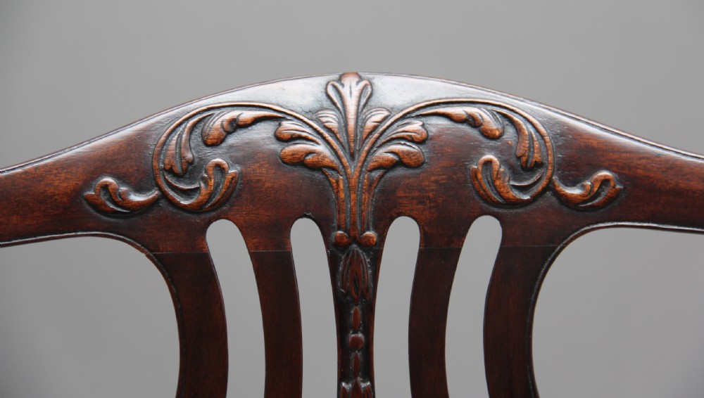 Pair of early 20th Chippendale style armchairs View IX