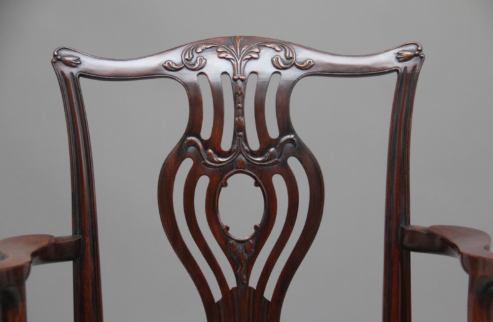 Pair of early 20th Chippendale style armchairs View XIV
