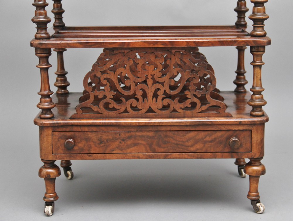 19th Century burr walnut Canterbury  View VIII
