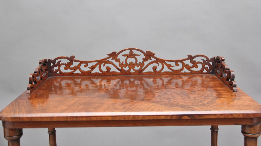 19th Century burr walnut Canterbury  View X