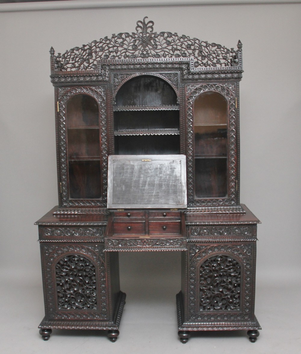 19th Century Anglo-Indian bookcase View II