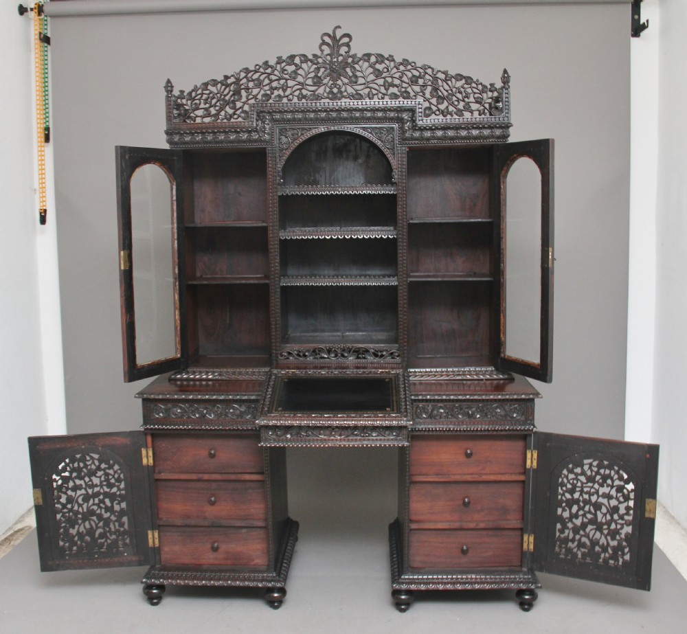 19th Century Anglo-Indian bookcase View III