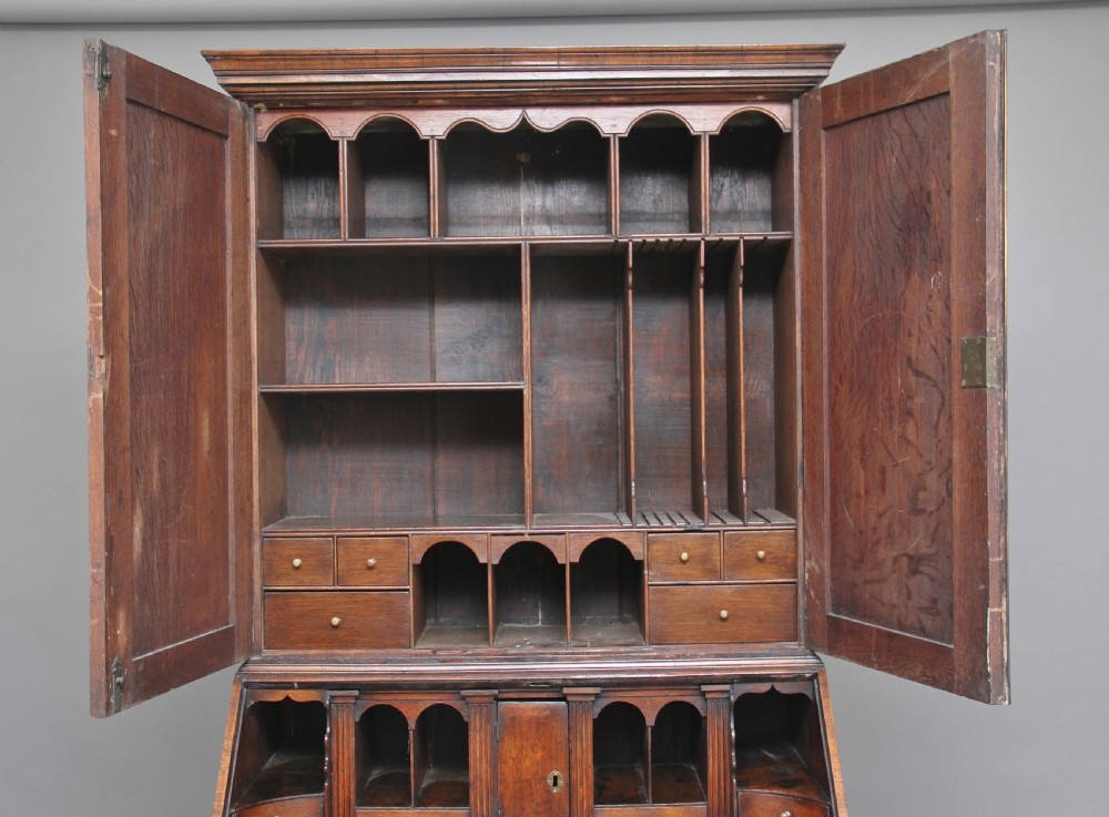 Burr walnut bureau bookcase View IV