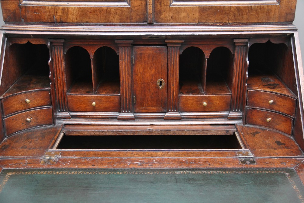 Burr walnut bureau bookcase View IX