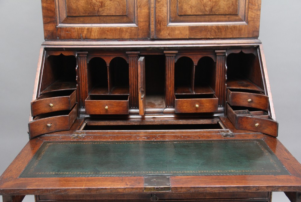 Burr walnut bureau bookcase View X