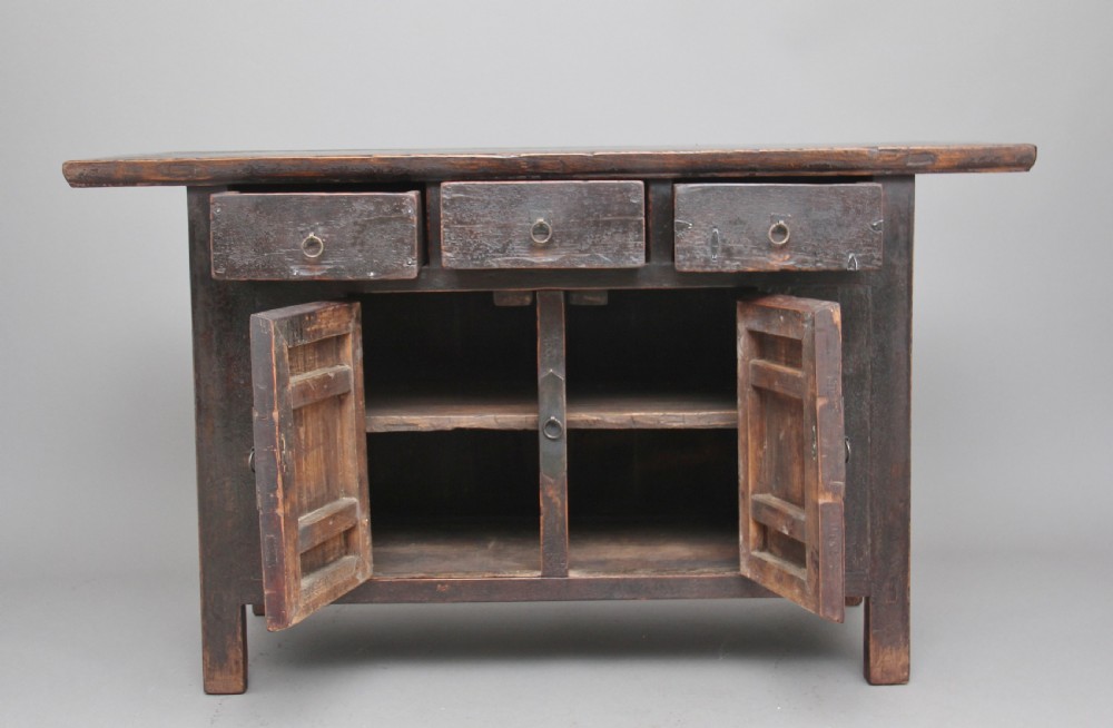 19th Century Chinese rustic elm dresser View II