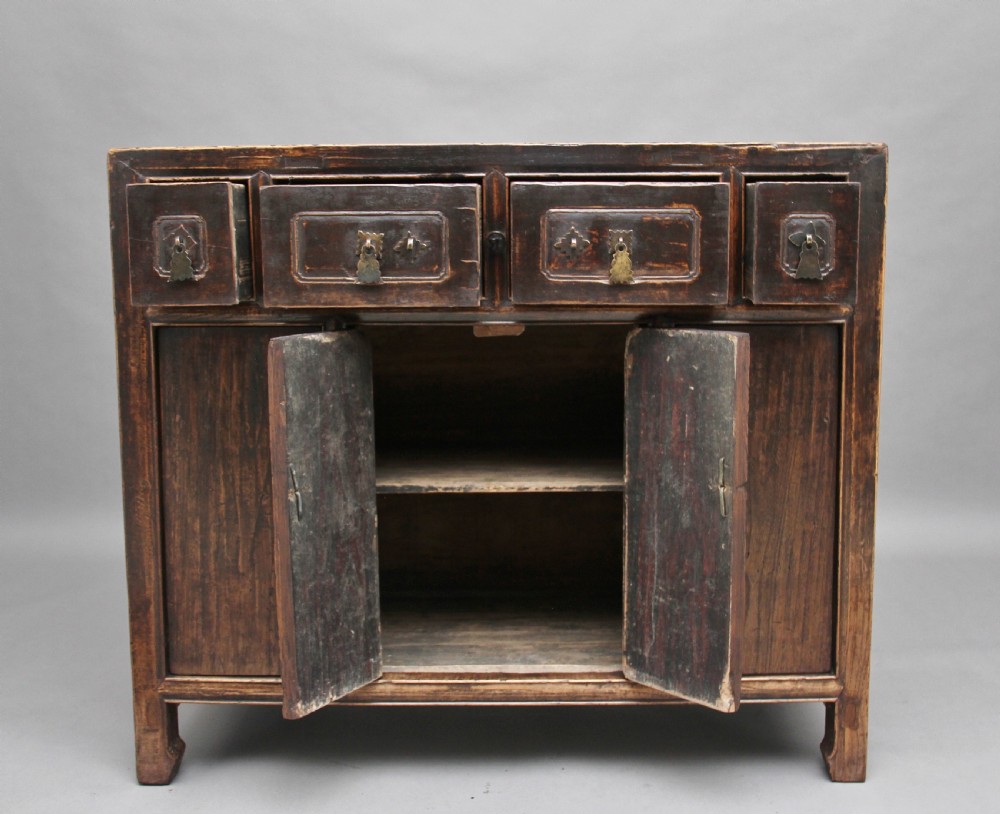19th Century Chinese elm dresser View II