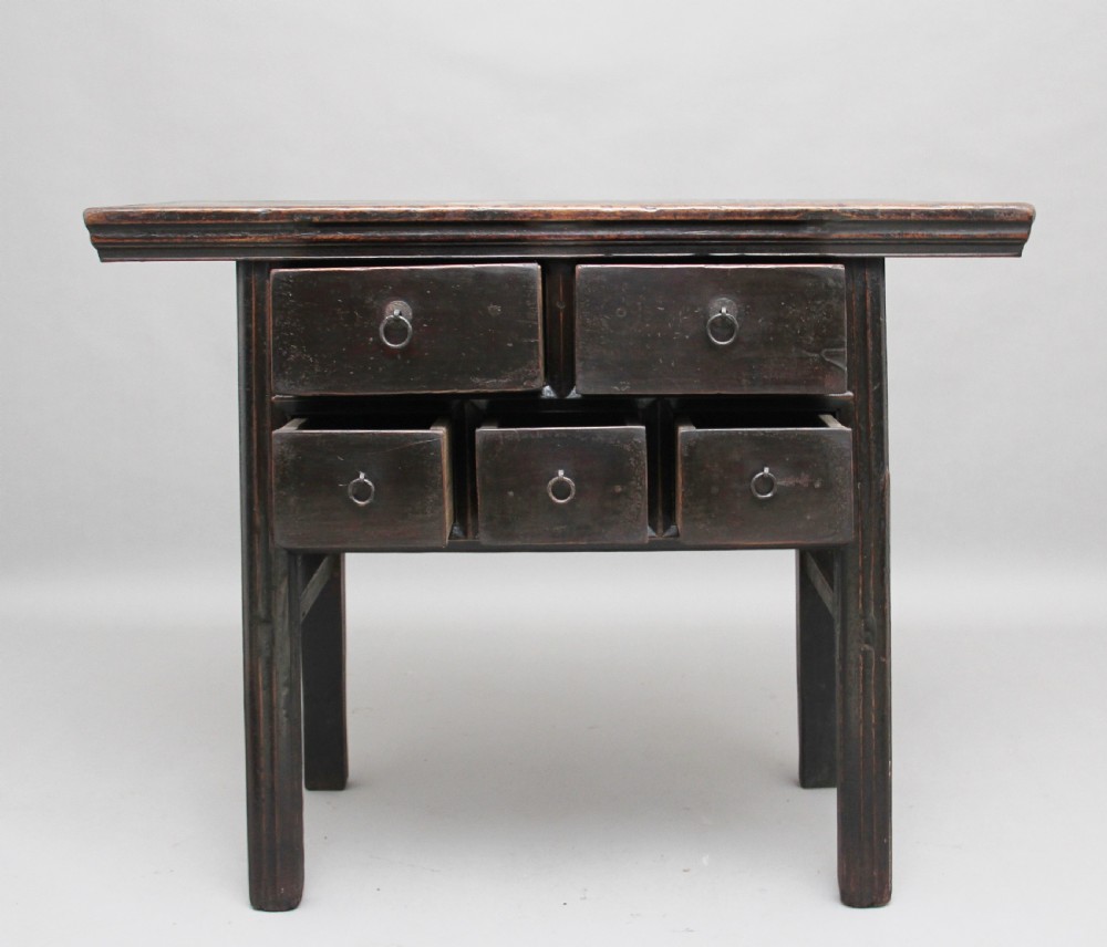 19th Century Chinese elm dresser View II