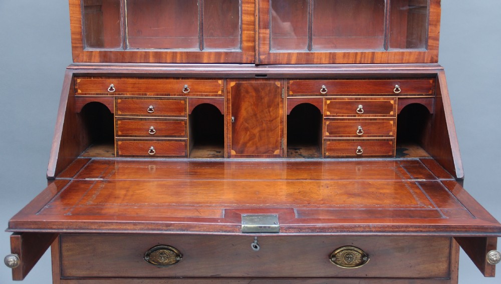 18th Century mahogany bureau bookcase View V