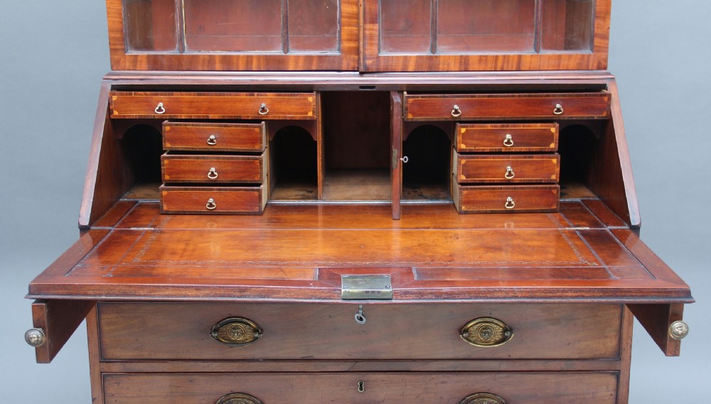 18th Century mahogany bureau bookcase View VI