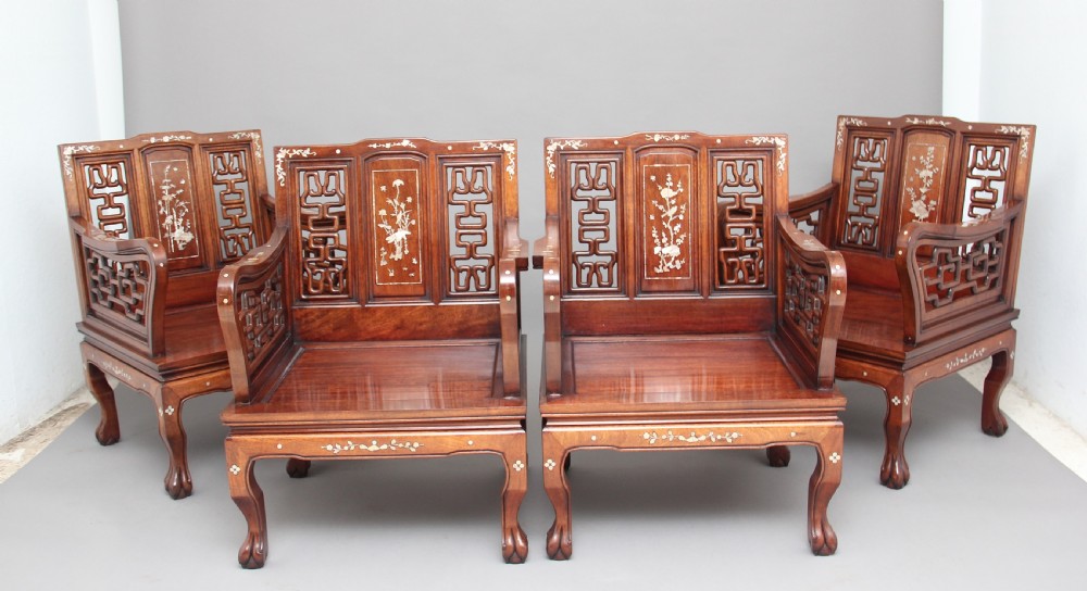 Early 20th Century Chinese five piece suite View VIII