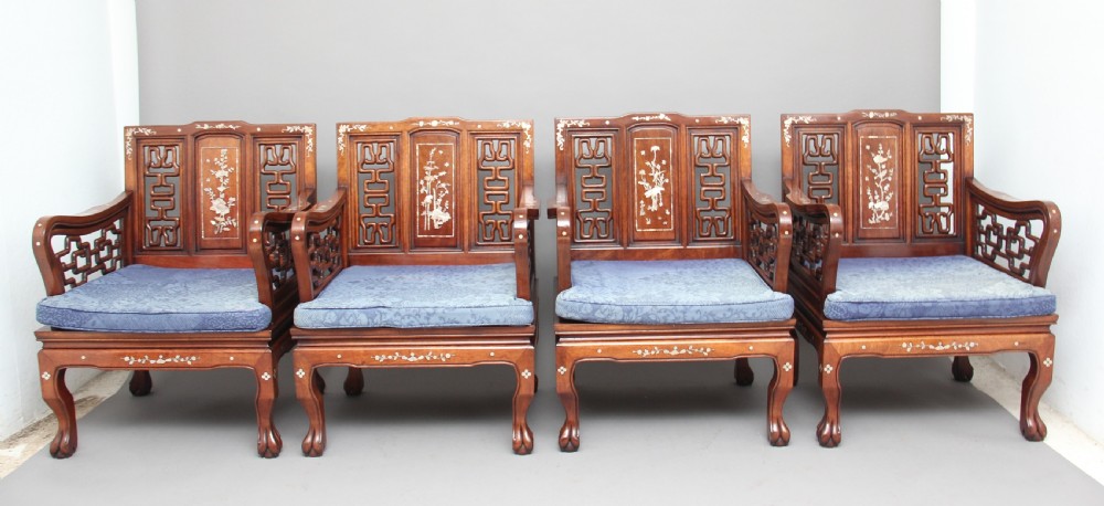 Early 20th Century Chinese five piece suite View XI