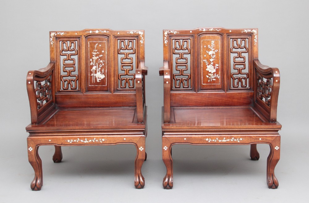 Early 20th Century Chinese five piece suite View XIII